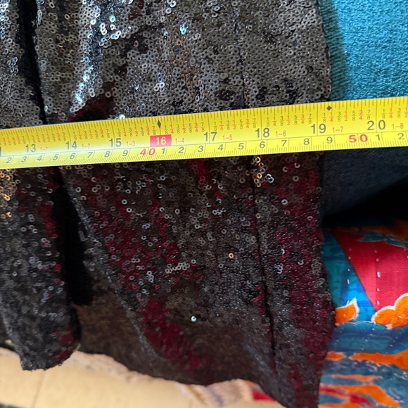 Anthropologie Sequin Mini Wrap Dress in Black XS - Picture 16 of 16